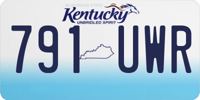 KY license plate 791UWR