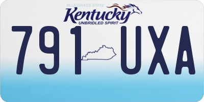 KY license plate 791UXA