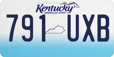 KY license plate 791UXB