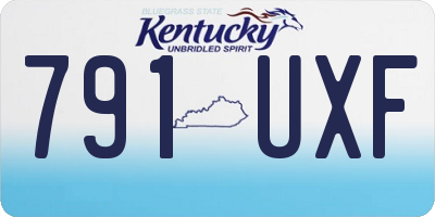 KY license plate 791UXF