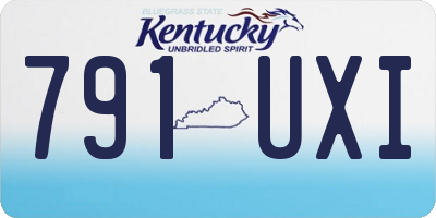KY license plate 791UXI
