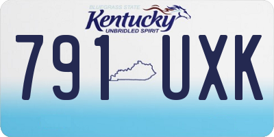 KY license plate 791UXK