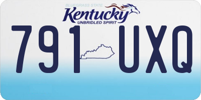 KY license plate 791UXQ