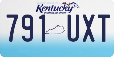 KY license plate 791UXT