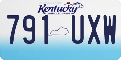 KY license plate 791UXW