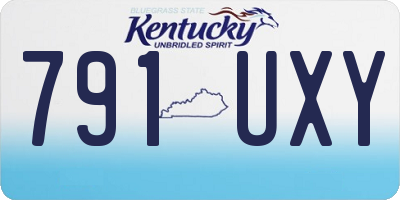 KY license plate 791UXY
