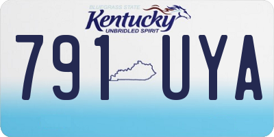 KY license plate 791UYA