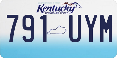 KY license plate 791UYM
