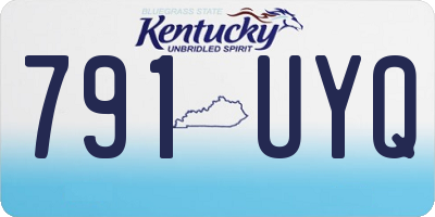 KY license plate 791UYQ