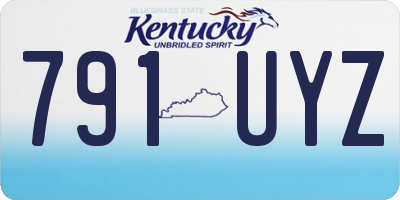 KY license plate 791UYZ