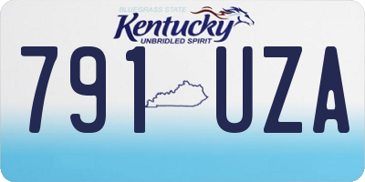 KY license plate 791UZA