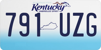 KY license plate 791UZG