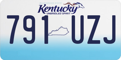 KY license plate 791UZJ