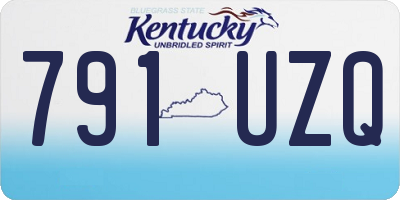 KY license plate 791UZQ