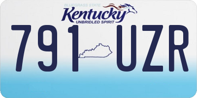 KY license plate 791UZR