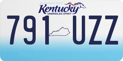 KY license plate 791UZZ