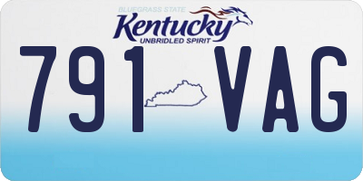 KY license plate 791VAG