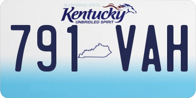 KY license plate 791VAH