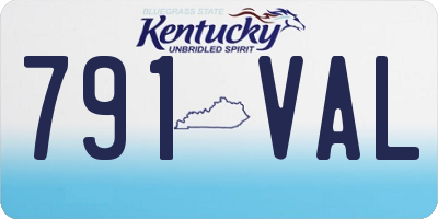 KY license plate 791VAL