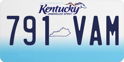 KY license plate 791VAM