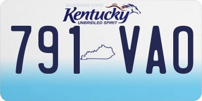 KY license plate 791VAO
