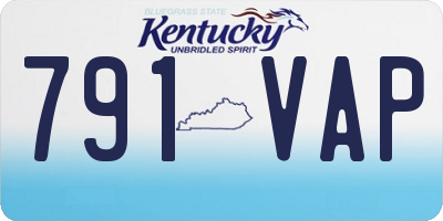 KY license plate 791VAP