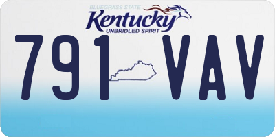 KY license plate 791VAV