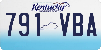 KY license plate 791VBA