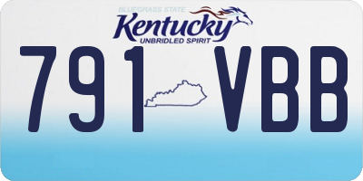 KY license plate 791VBB