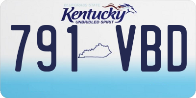 KY license plate 791VBD