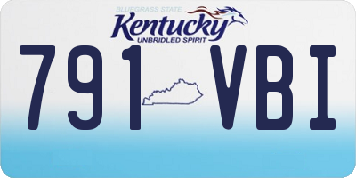 KY license plate 791VBI