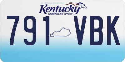 KY license plate 791VBK