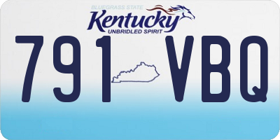 KY license plate 791VBQ
