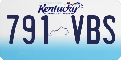 KY license plate 791VBS
