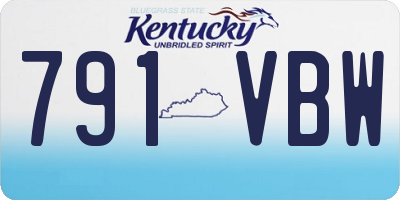 KY license plate 791VBW