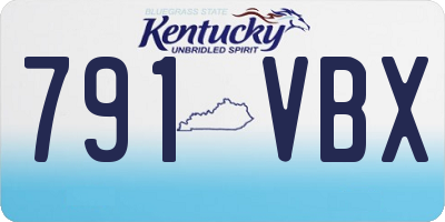 KY license plate 791VBX