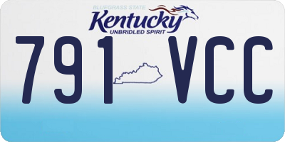 KY license plate 791VCC