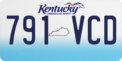 KY license plate 791VCD