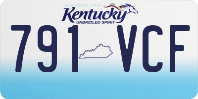 KY license plate 791VCF