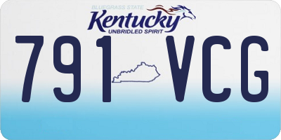KY license plate 791VCG