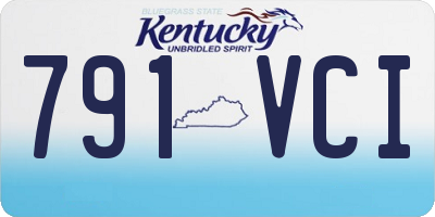 KY license plate 791VCI
