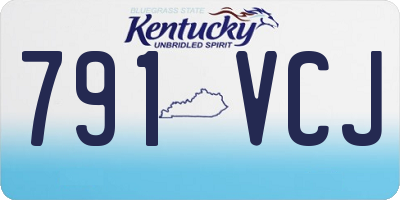 KY license plate 791VCJ