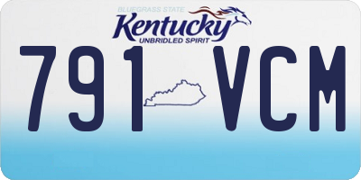 KY license plate 791VCM
