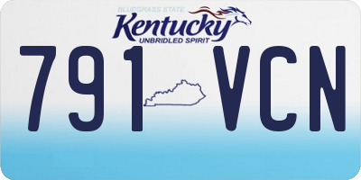 KY license plate 791VCN
