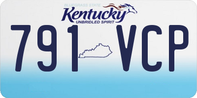 KY license plate 791VCP