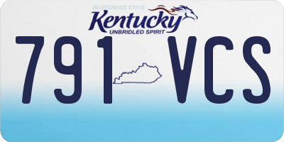 KY license plate 791VCS