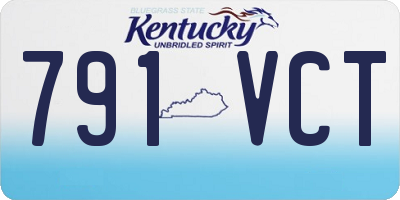 KY license plate 791VCT