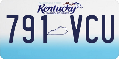 KY license plate 791VCU