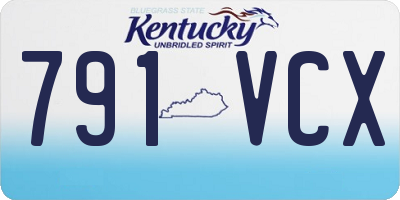 KY license plate 791VCX
