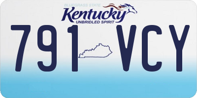 KY license plate 791VCY